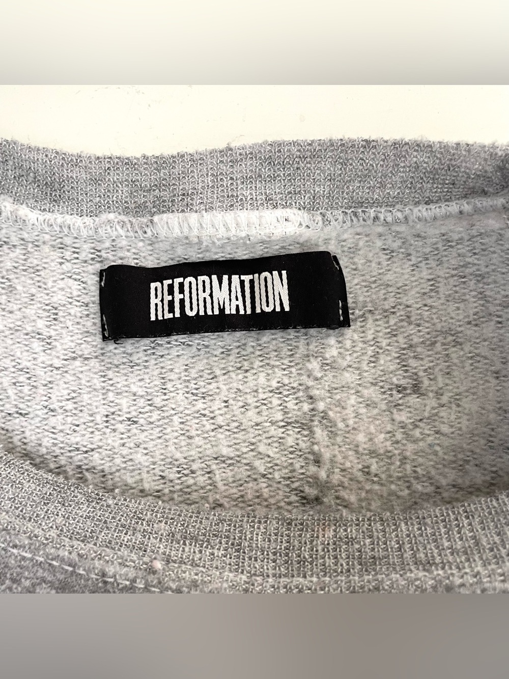 Reformation Repurposed Vintage Crew Sweatshirt Grey Lightweight - Picture 8 of 10